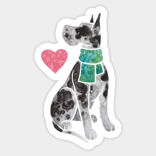 Great Dane (harlequin) Sticker